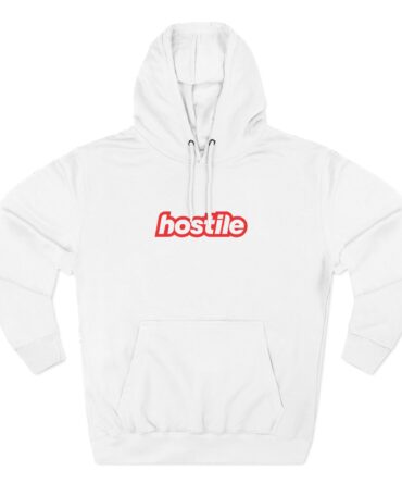 Copy of Hostile Logo Hoodie — Minimal Red Box Graphic Pullover