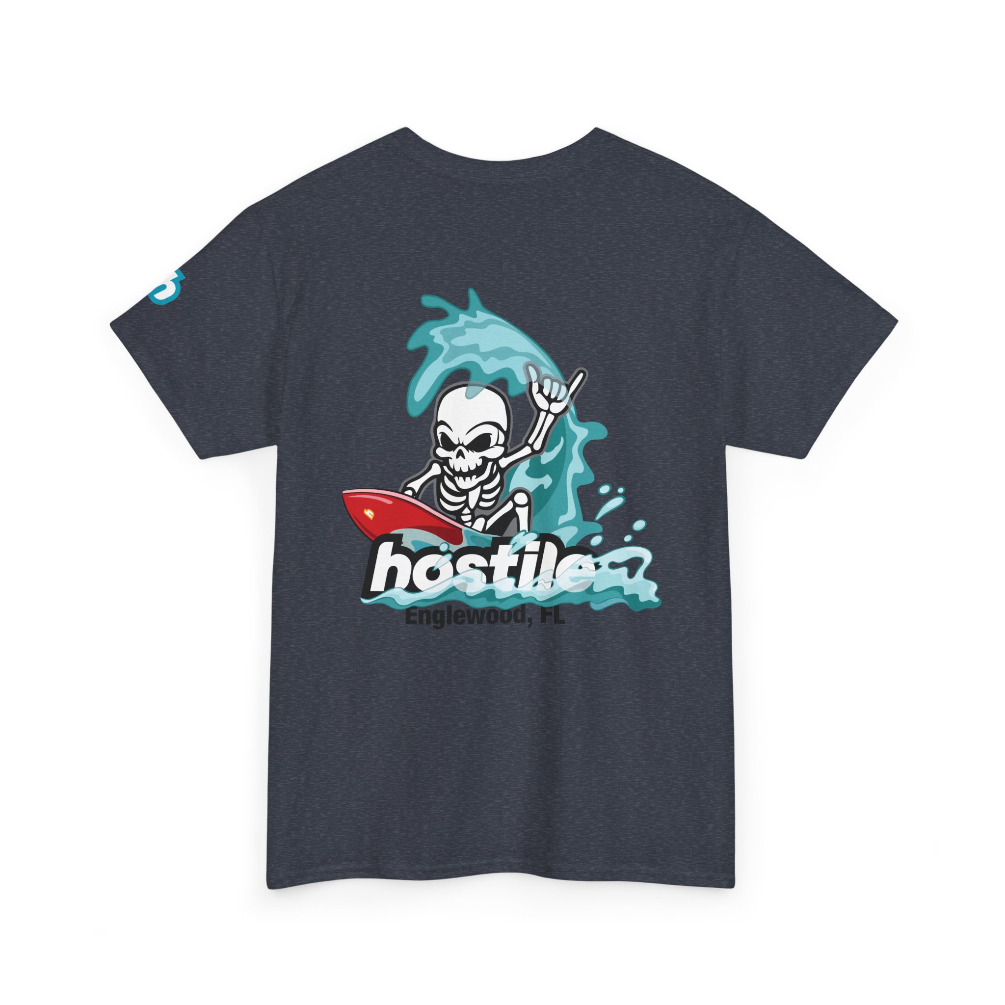 New Englewood FL Surf T-Shirt by Hostileride | Coastal Rebel Tee - Image 20