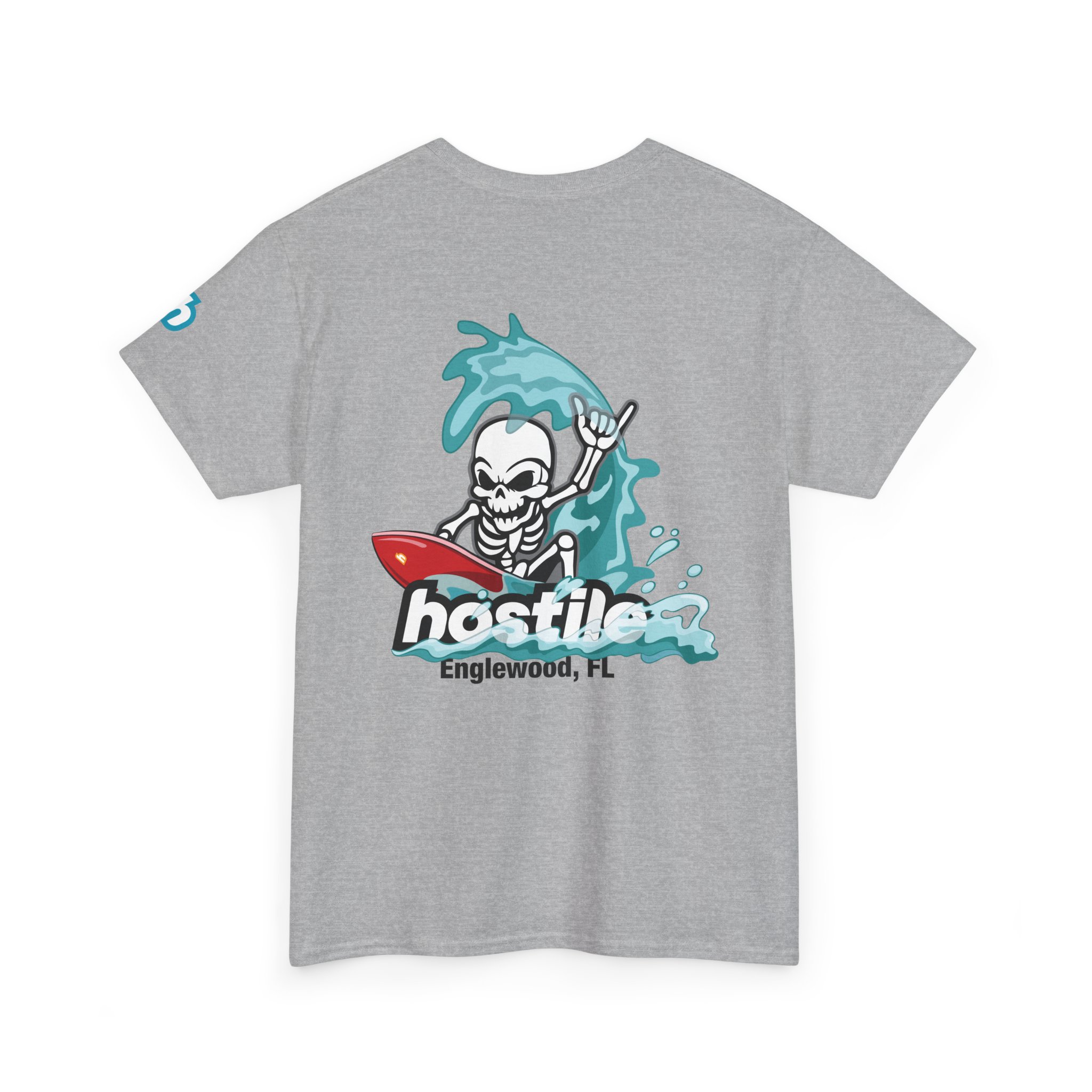 New Englewood FL Surf T-Shirt by Hostileride | Coastal Rebel Tee - Image 4