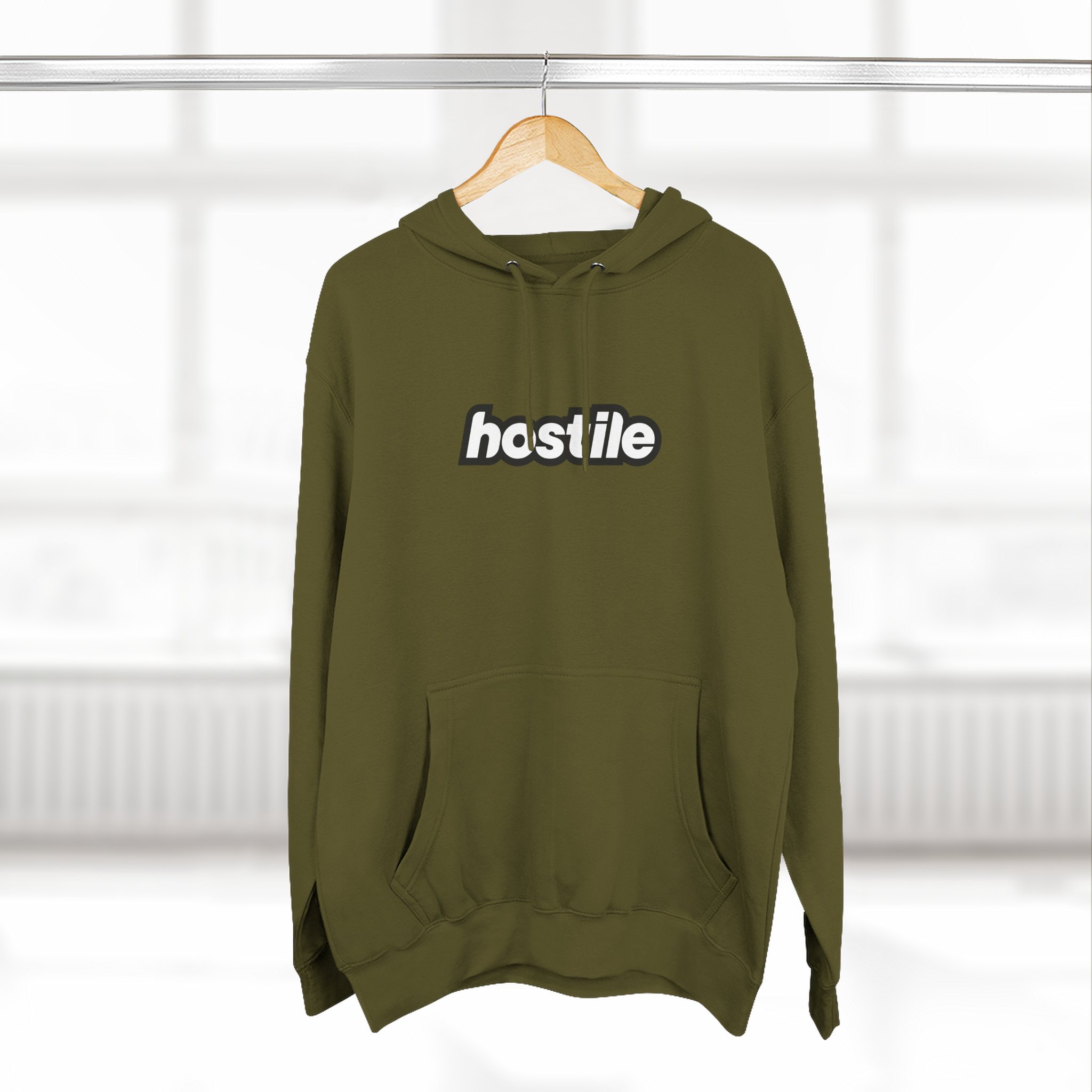 Copy of Copy of Hostile Logo Hoodie — Minimal Red Box Graphic Pullover - Image 28