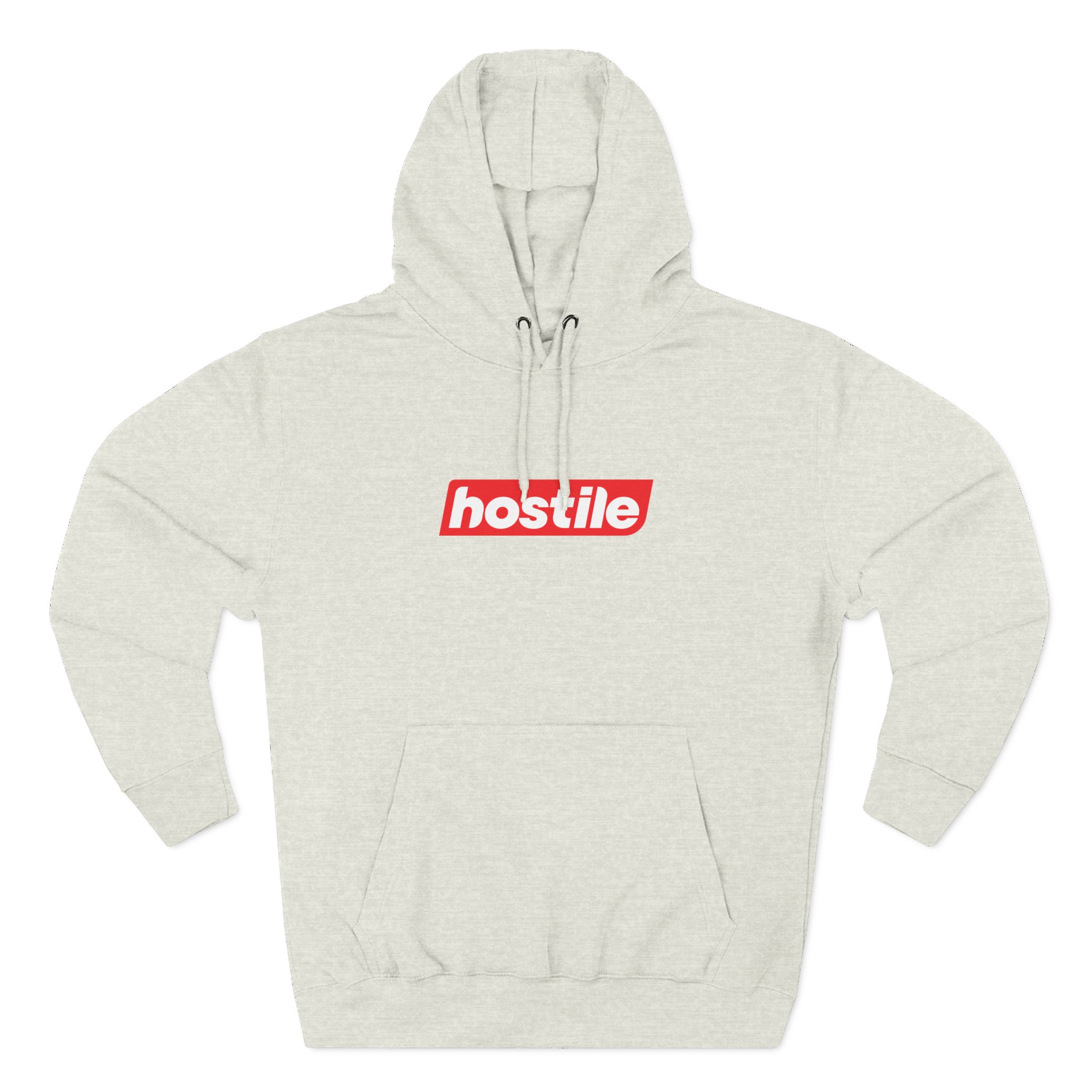 Hostile Logo Hoodie — Minimal Red Box Graphic Pullover - Image 21