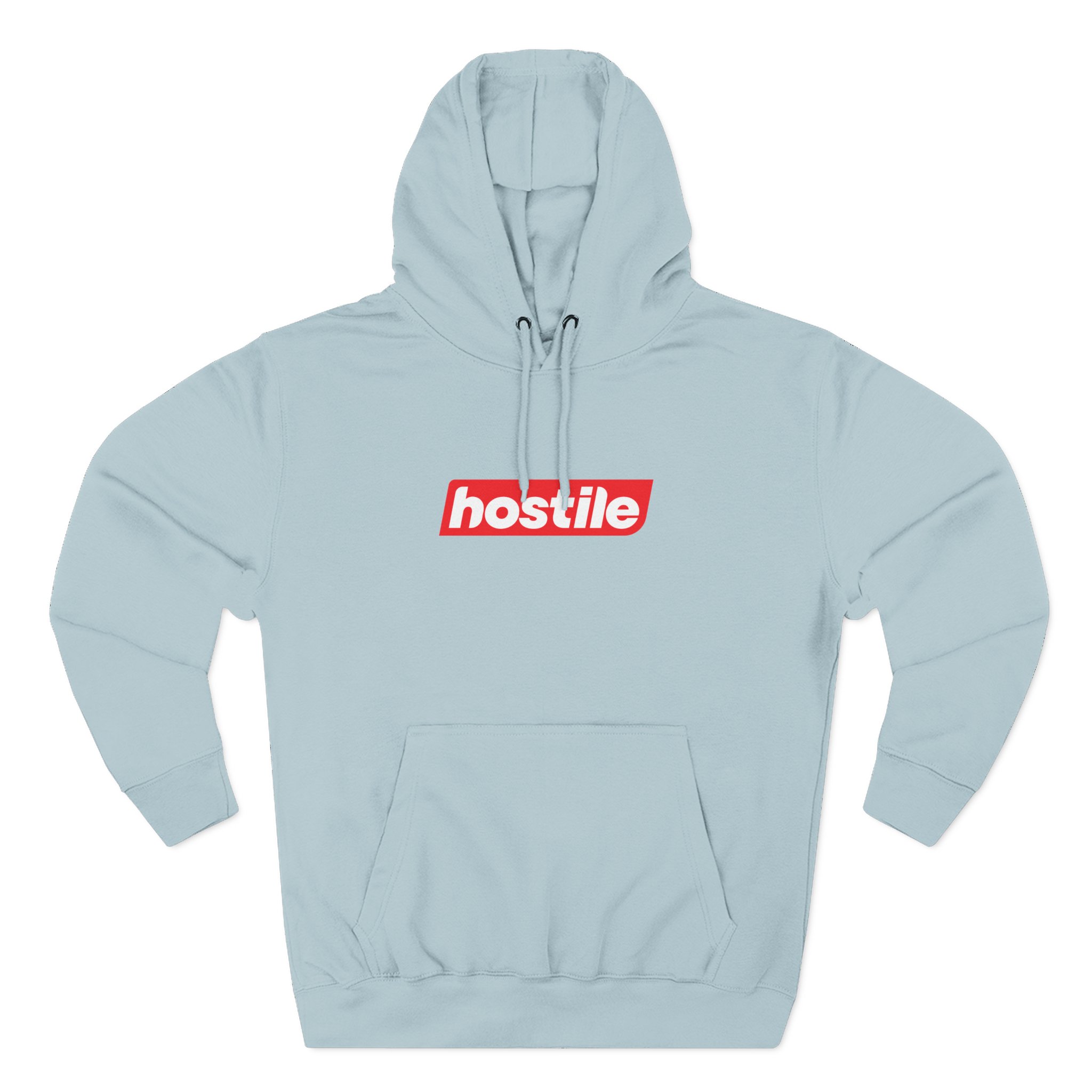 Hostile Logo Hoodie — Minimal Red Box Graphic Pullover - Image 29