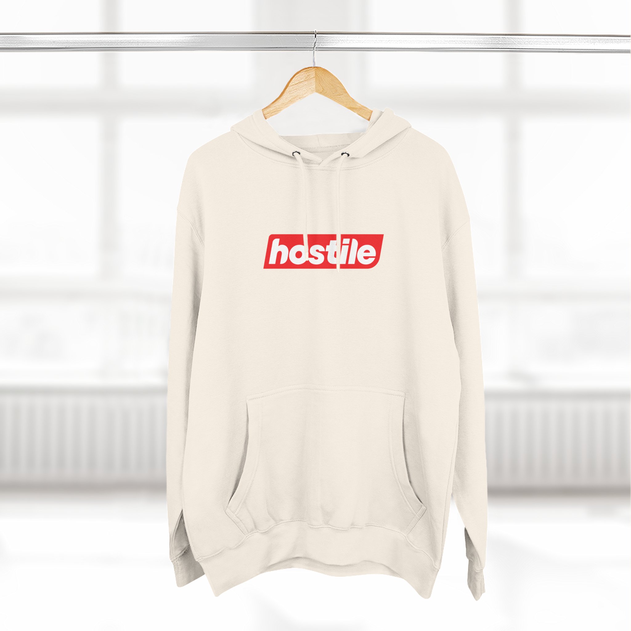 Hostile Logo Hoodie — Minimal Red Box Graphic Pullover - Image 20