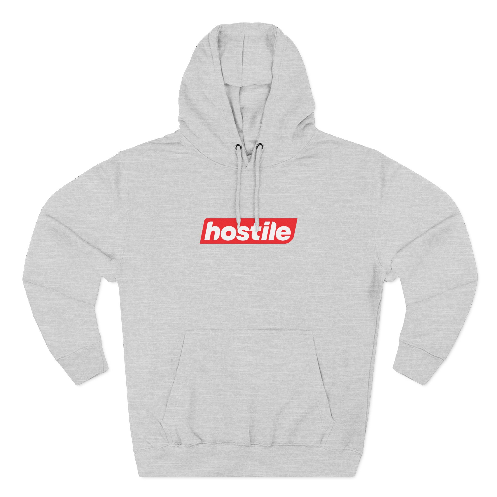 Hostile Logo Hoodie — Minimal Red Box Graphic Pullover - Image 9