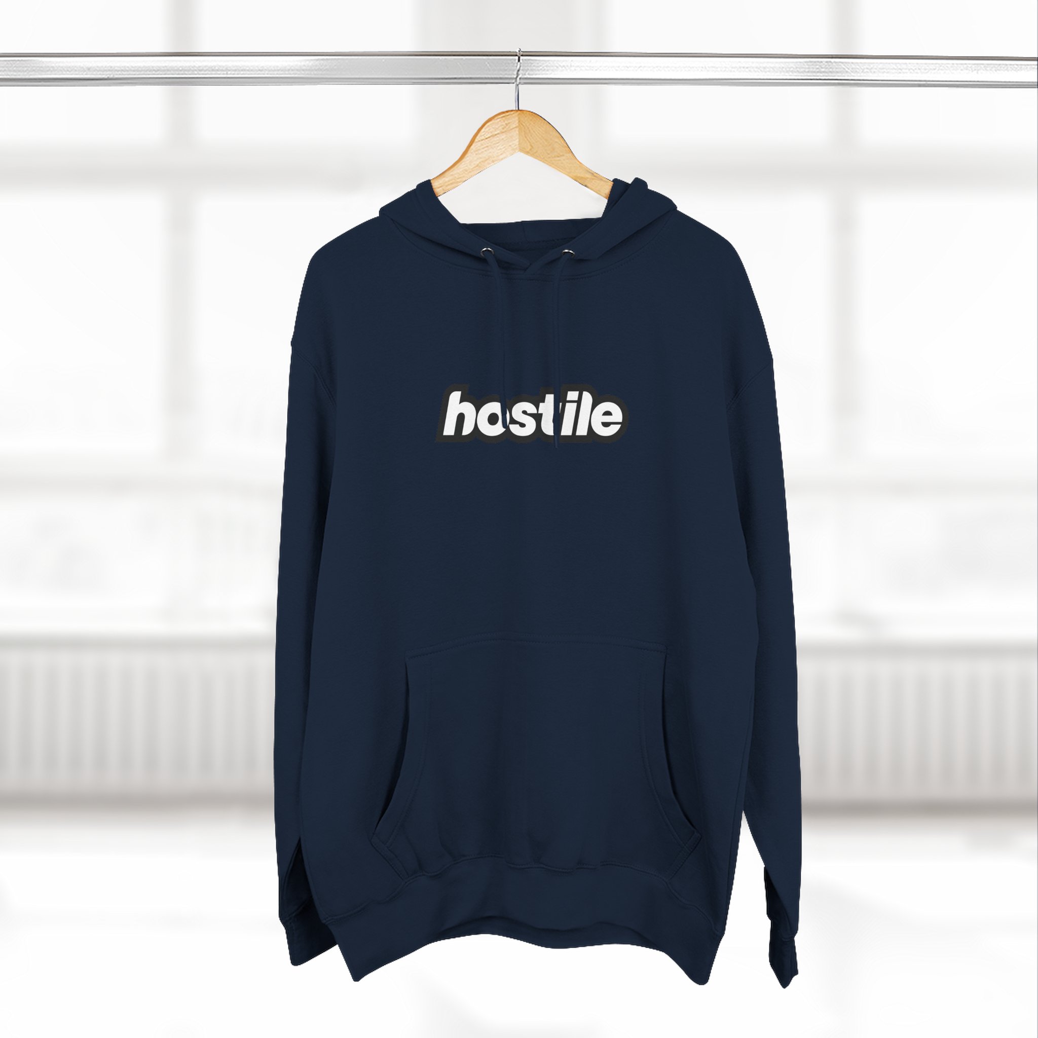 Copy of Copy of Hostile Logo Hoodie — Minimal Red Box Graphic Pullover - Image 44