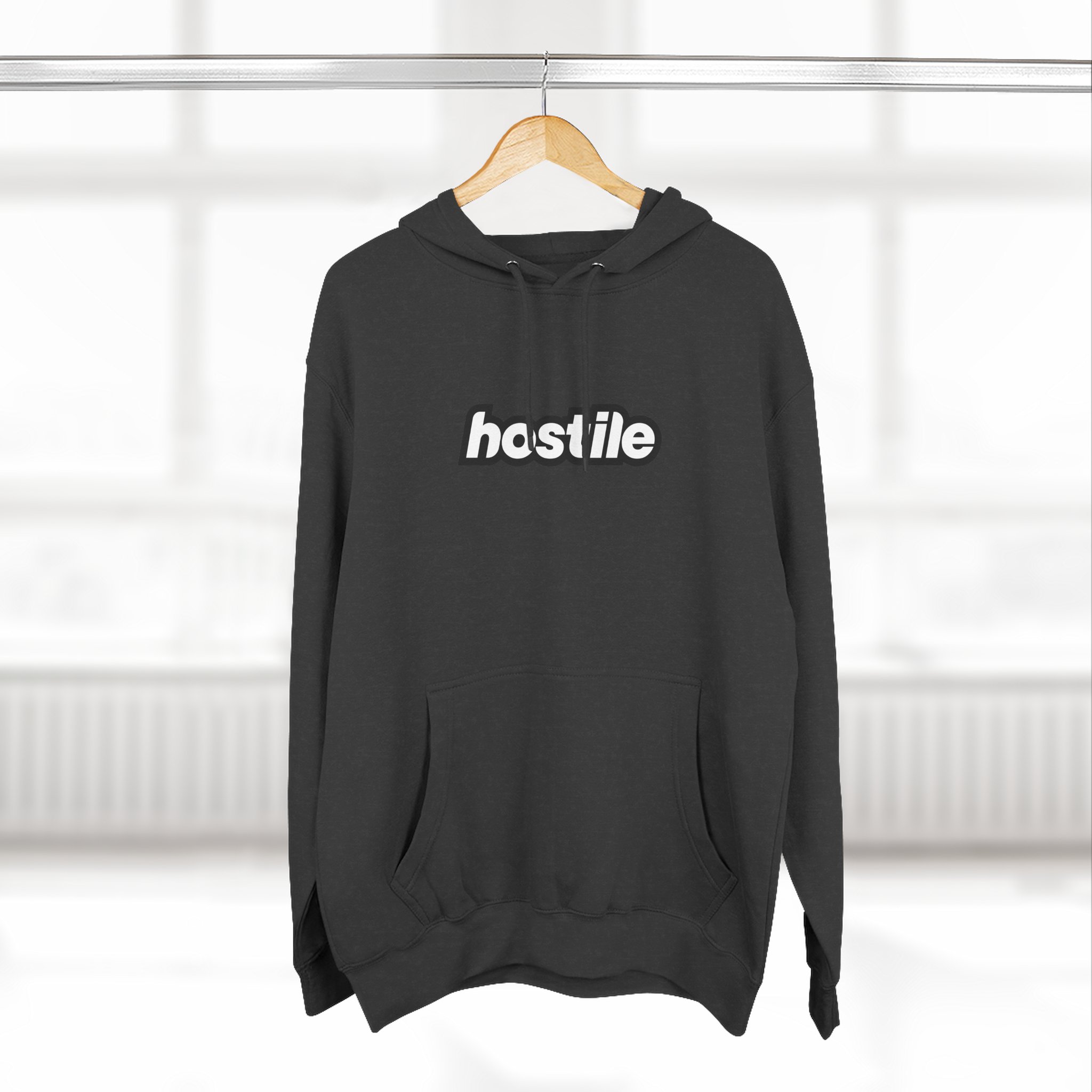 Copy of Copy of Hostile Logo Hoodie — Minimal Red Box Graphic Pullover - Image 16