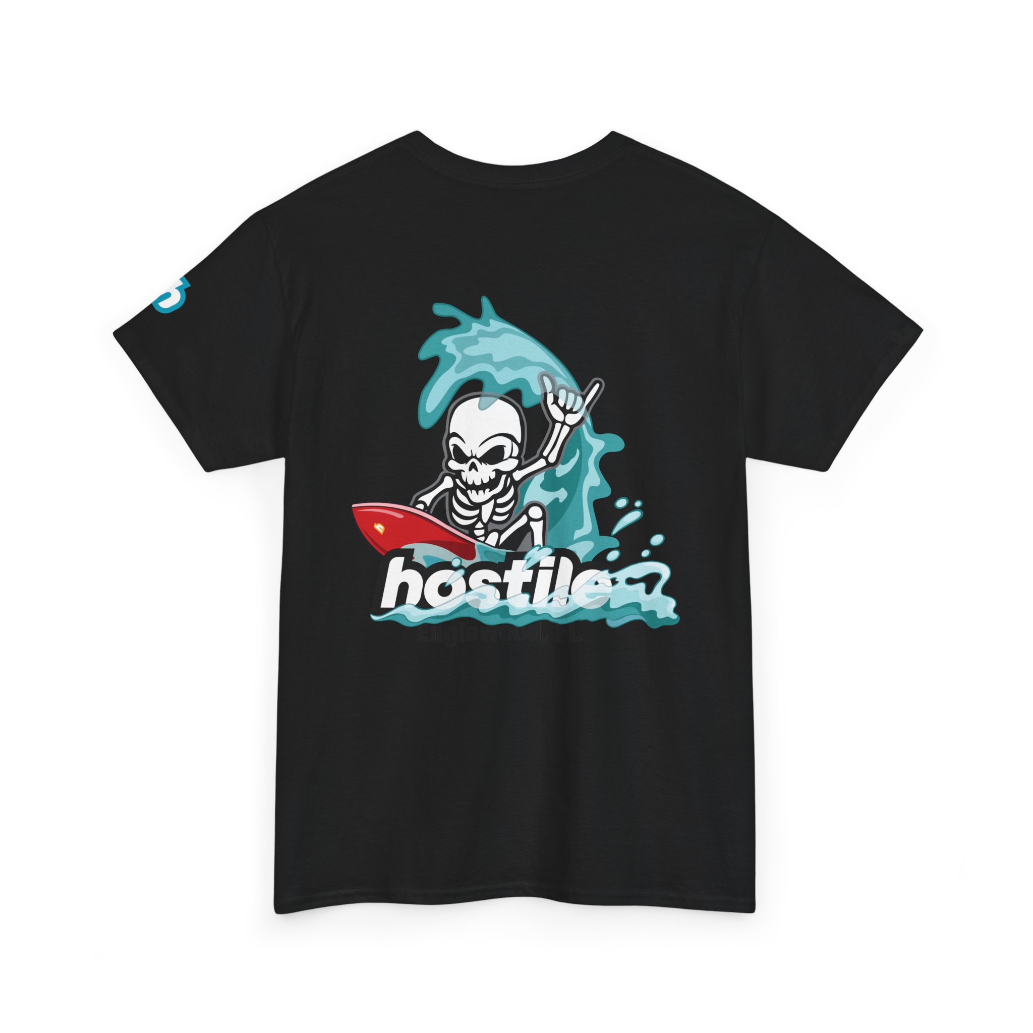 New Englewood FL Surf T-Shirt by Hostileride | Coastal Rebel Tee - Image 12