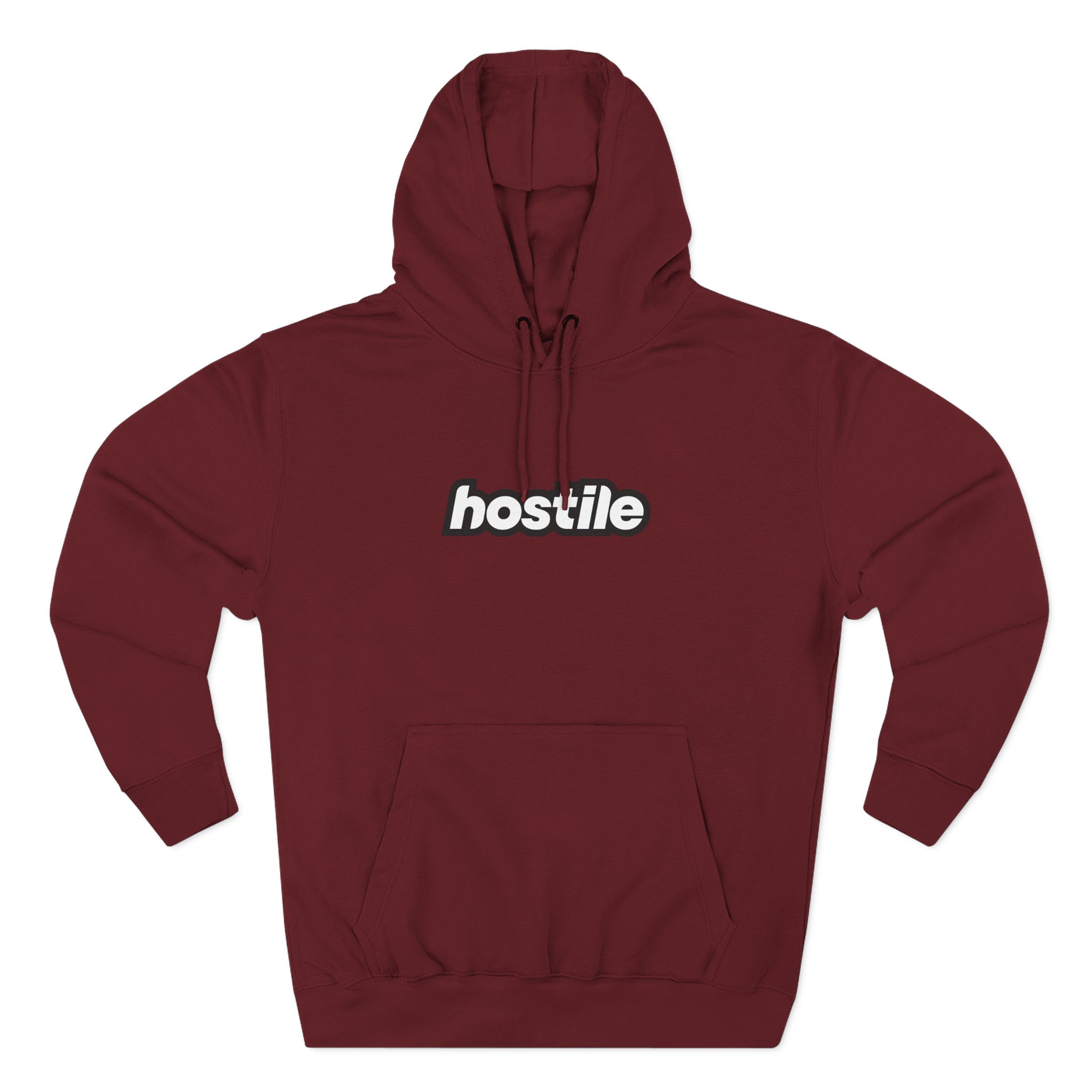 Copy of Copy of Hostile Logo Hoodie — Minimal Red Box Graphic Pullover - Image 49