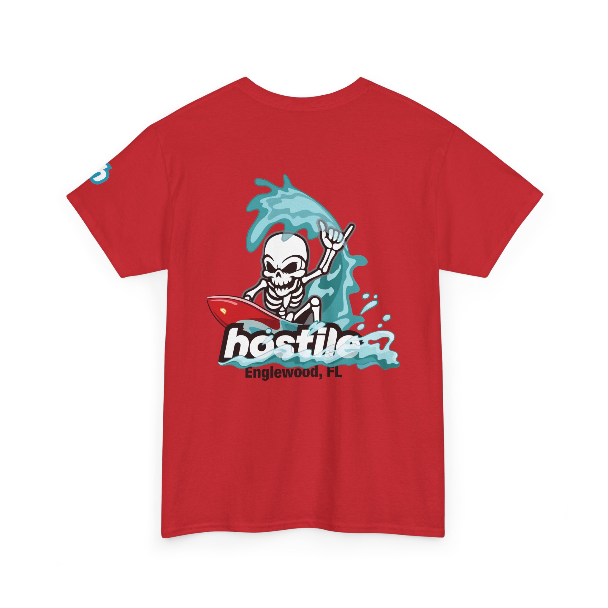 New Englewood FL Surf T-Shirt by Hostileride | Coastal Rebel Tee - Image 24